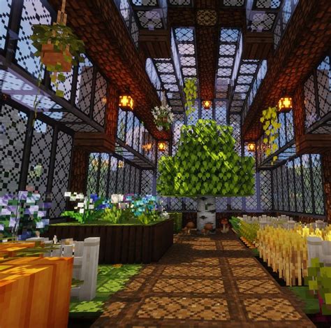 Awesome Greenhouse Minecraft Farmen, Minecraft Cottage, Cute Minecraft Houses, Minecraft ...