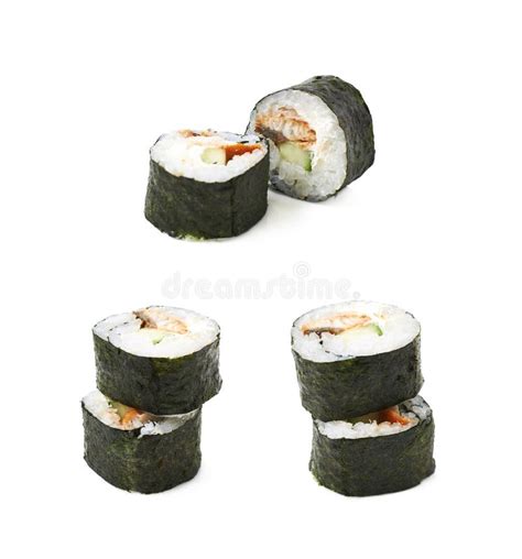 Aljaska Hosomaki Sushi Isolated Stock Photo - Image of diet, asia: 73597340