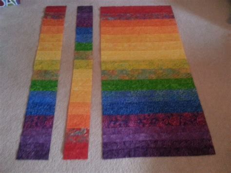 The Crafty Chemist: Rainbow Jelly Roll Quilt