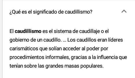 que es el caudillismo - Brainly.lat