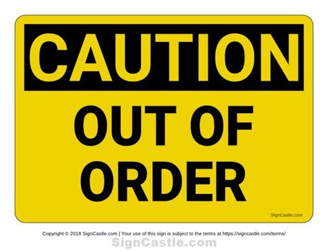 Free printable out of order caution sign. Download it from https ...