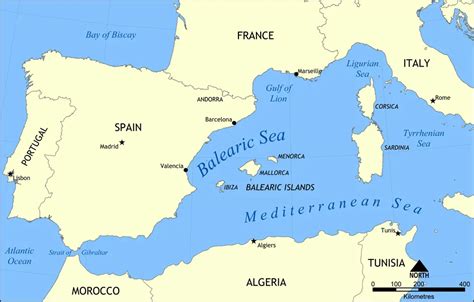 Balearic Sea Map - Mapsof.Net