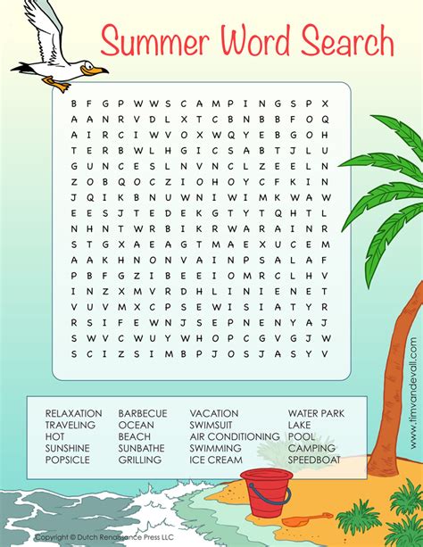 Summer Word Search Free Printable - Printable Word Searches