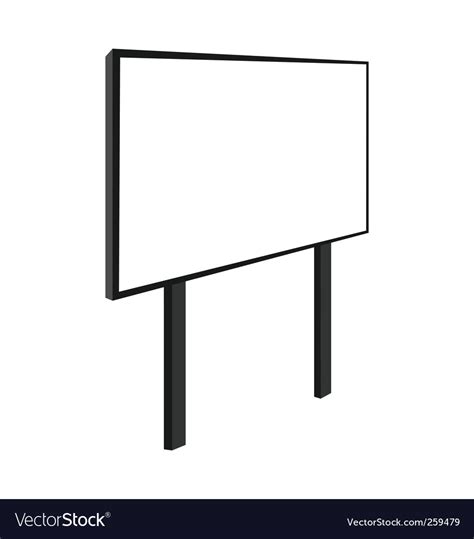 Empty billboard Royalty Free Vector Image - VectorStock