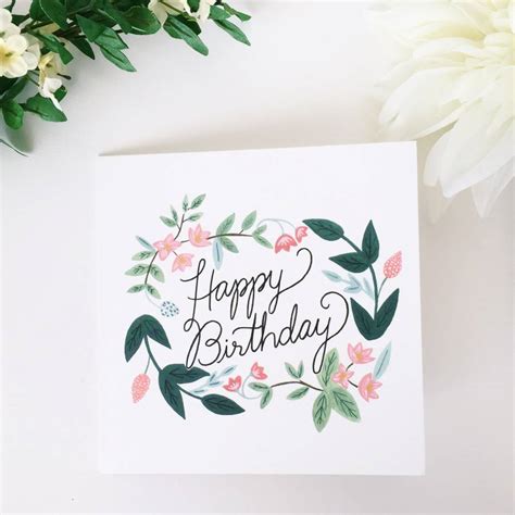 'happy birthday' floral card by sonni & blush paper co ...