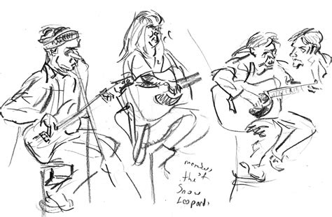All in the Name of Liberty: Drunk drawing part II - bands at the Gladstone, Sun 26052013