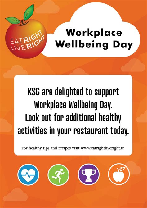 Eat Right Live Right Campaign - Workplace Wellbeing Day - Poster ...