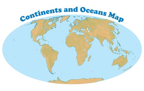 Continents And Oceans Map - 10 Free PDF Printables | Printablee