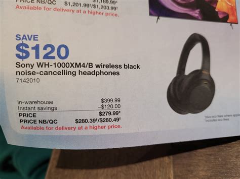 [Costco] Sony WH-1000XM4 noise-cancelling headphones - $280 - RedFlagDeals.com Forums