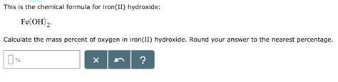 Solved: This Is The Chemical Formula For Iron(II) Hydroxid... | Chegg.com