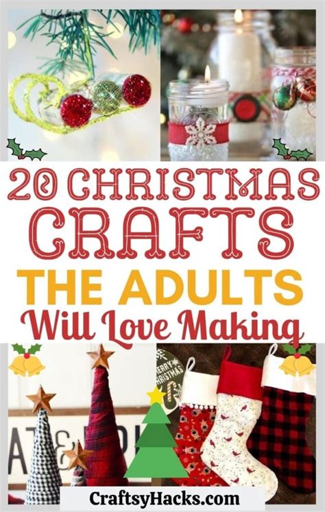 20 Eazy Christmas Crafts for Adults - Craftsy Hacks