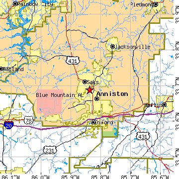 Blue Mountain, Alabama (AL) ~ population data, races, housing & economy