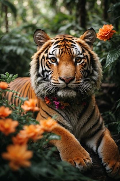 Premium AI Image | Tiger walking in forest