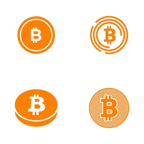 Simple bitcoin set logo design 4222755 Vector Art at Vecteezy