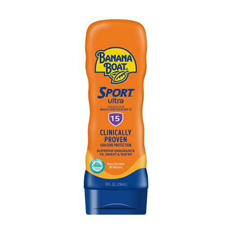 Banana Boat Ultra Sport Sunscreen Lotion SPF 15, 8 oz - Walmart.com - Walmart.com