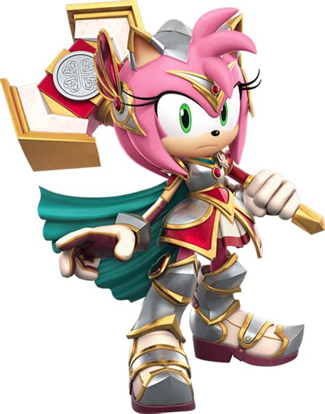 Paladin Amy Rose render by NonToxicSonicFan on DeviantArt