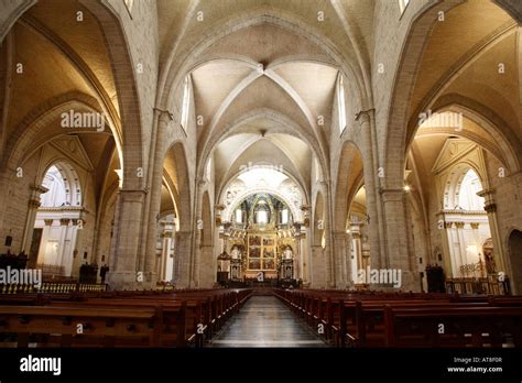 Interior of Cathedral, Valencia, Spain Stock Photo - Alamy