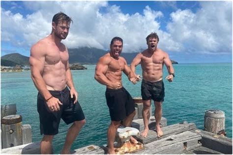 Chris Hemsworth Shows Off Insanely Ripped Body on Beach Vacation with Family