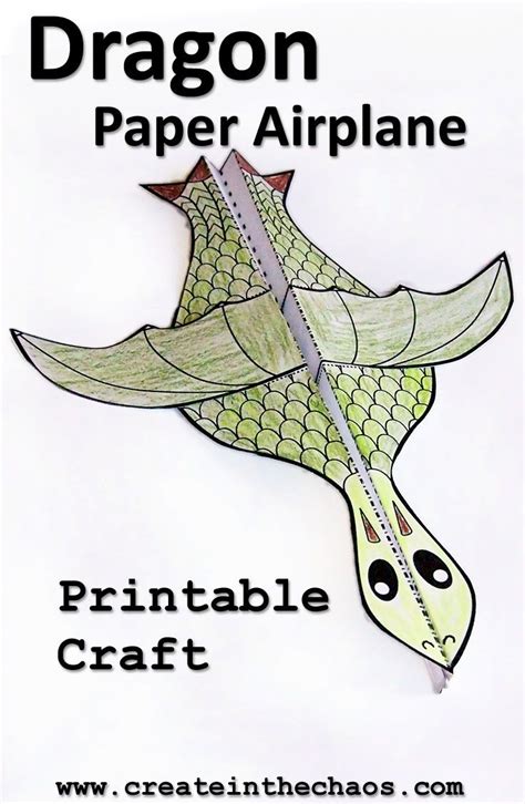 Printable Flying Dragon Craft - Create in the Chaos | Airplane crafts, Dragon crafts, Fairy tale ...