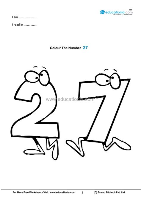 27 Number Coloring Printable Numbers Printablee Stencils Via Sketch | Images and Photos finder