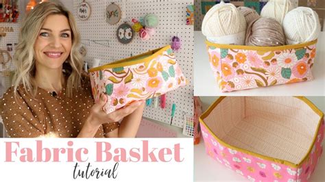 Easy Fabric Basket Sewing Tutorial - YouTube