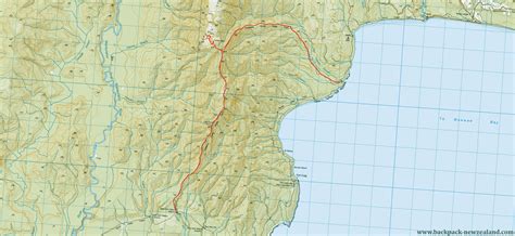 Tuatapere Hump Ridge Track Map, : Topo Maps of New Zealand Tracks. Topographical NZ.