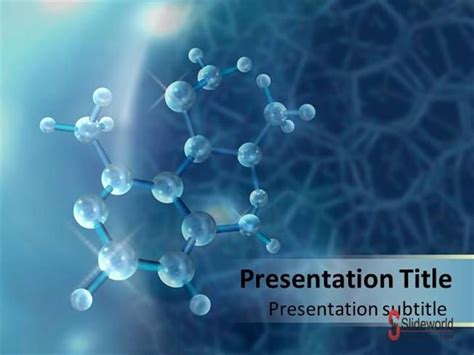 A wonderful template for presentation on subjects Molecule,structure ...