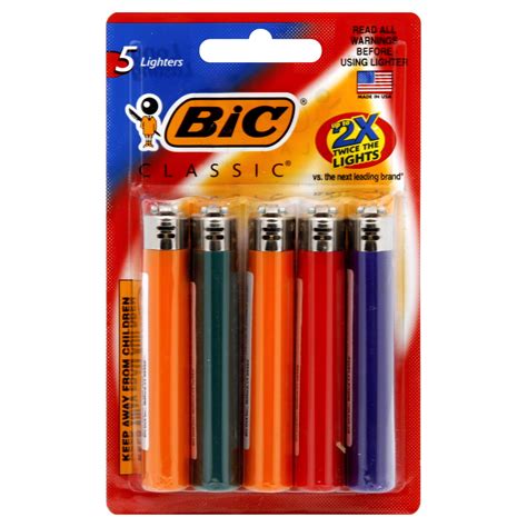 BIC Classic Lighters, 5 lighters