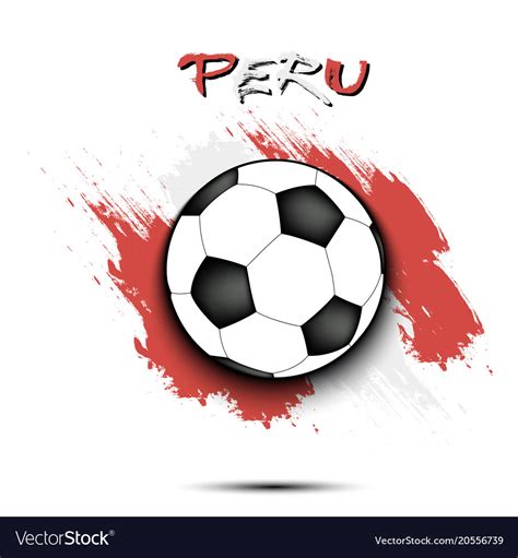 Soccer ball and peru flag Royalty Free Vector Image