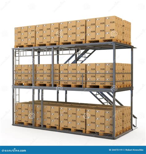 Warehouse with boxes stock illustration. Image of commodity - 24475119