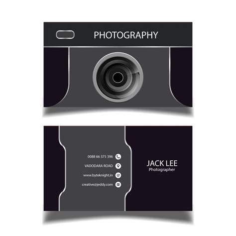 Photography Visiting Card #VC125 - BK Designs | Visiting card design, Visiting cards ...