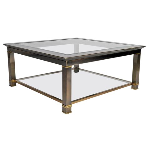 Brass and Glass Coffee Table at 1stDibs