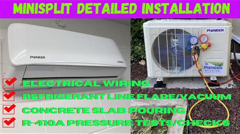 How To Install Pioneer Mini-split 110V| Detailed Ductless Air Conditioner Install | Garage A/C ...