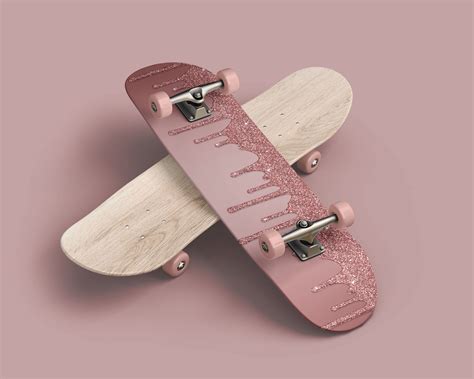 Girly Cool Pink Rose Gold Glitter Sparkle Drips Skateboard | Zazzle.com | Skateboard pictures ...