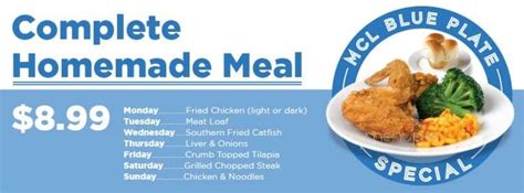 Menu of MCL Cafeteria in Dayton, OH 45429