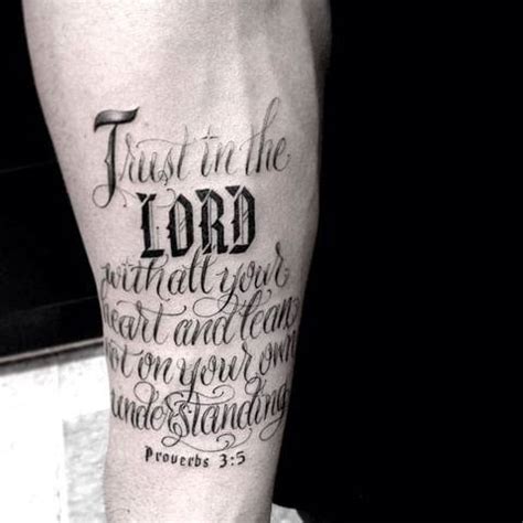 Trust In The Lord With All Your Heart Tattoo