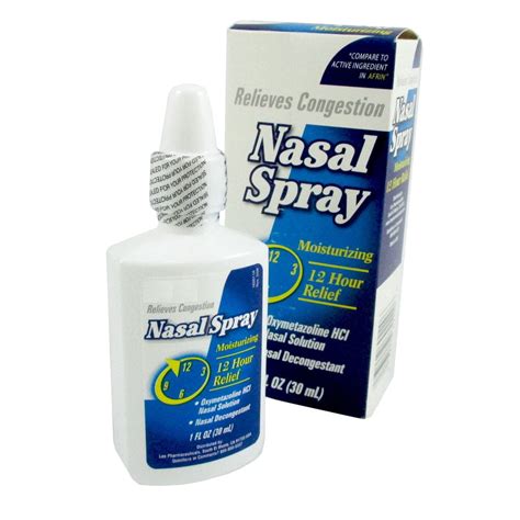 Moisturizing Nasal Decongestant Spray Oxymetazoline Allergy Sinus ...