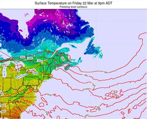 Prince-Edward-Island Surface Temperature on Tuesday 21 Sep at 3pm ADT