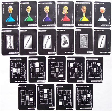 cluedo cards as I remember them from my childhood | Clue (game ...