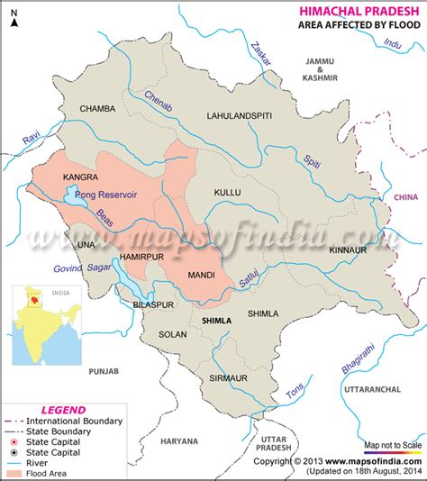 Areas Affected by Flood in Himachal Pradesh | Map in News