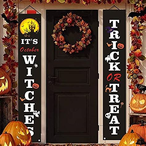 2 Piece Halloween Porch Banner Set SH172 - Outdoor Halloween ...