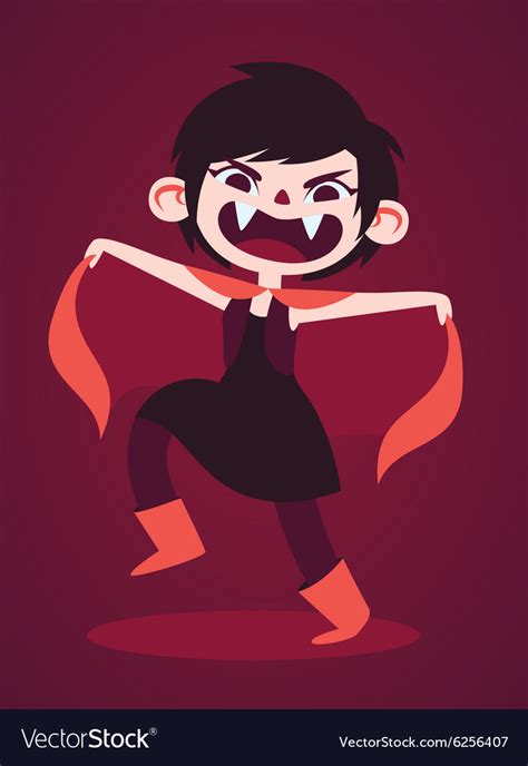 Cute vampire girl making a scary pose Royalty Free Vector