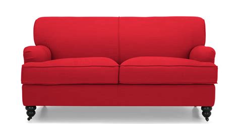 Orson 2 seater sofa, Tudor Red | made.com | 2 seater sofa, Elegant sofa, Blue leather sofa
