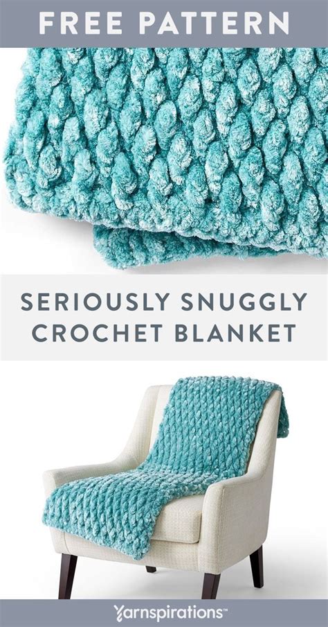 Bernat Seriously Snuggly Crochet Blanket | Yarnspirations | Chunky crochet blanket, Crochet ...