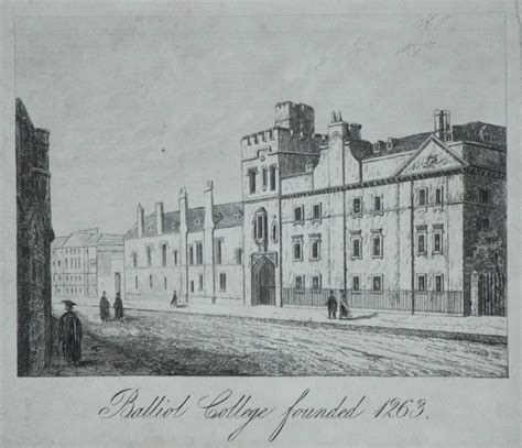 Antique Prints of Balliol College Oxford