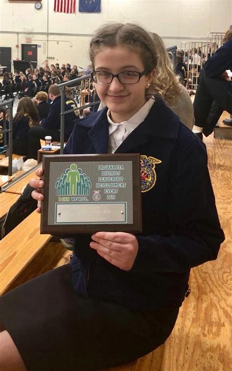 Congratulations to Annastasia Hutchings for winning first place in the FFA Creed Speaking contest!