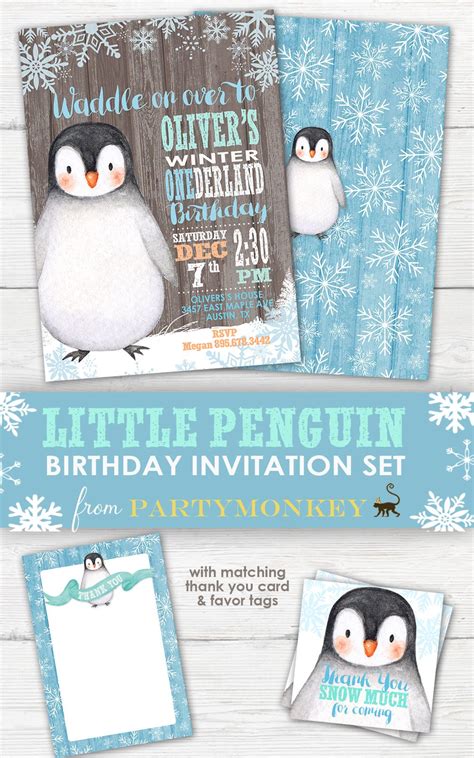 Penguin Birthday Invitation PRINTABLE Penguin Birthday | Etsy ...