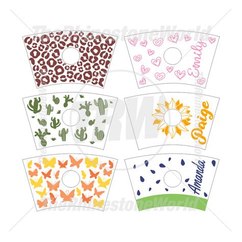 24oz Cup Template Mini Pack 6 Clip Art