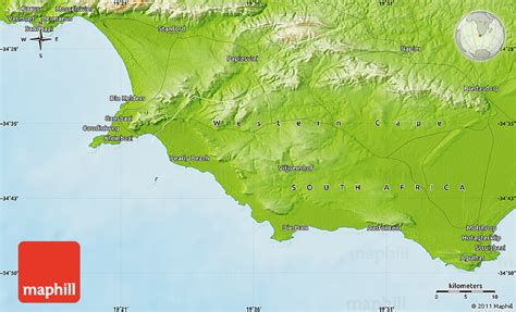 Physical Map of Hermanus