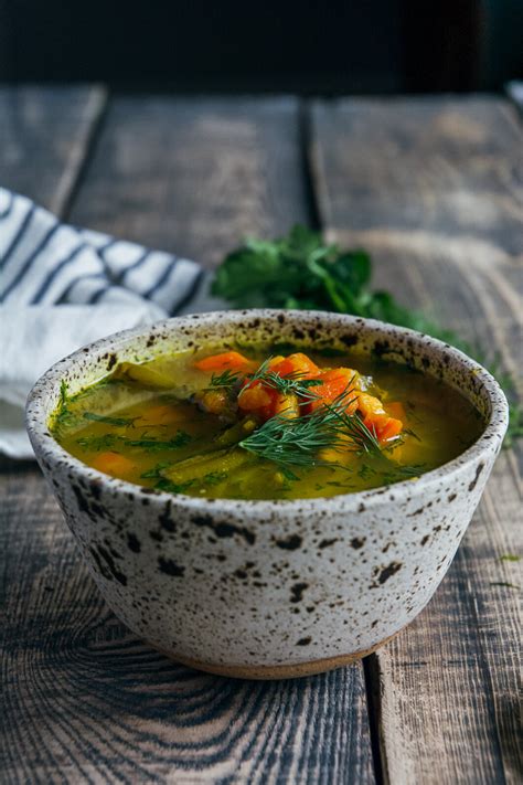 Bone Broth Vegetable Soup (Vegan Option) - Calm Eats